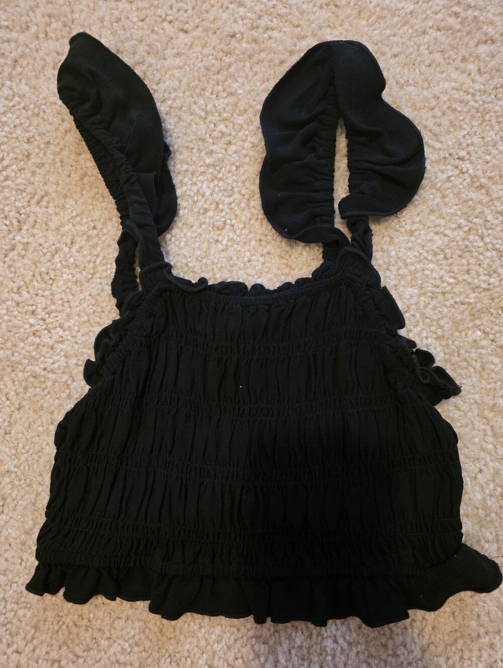 Ocean Drive Black Smocked Ruffle Kids Bottoms